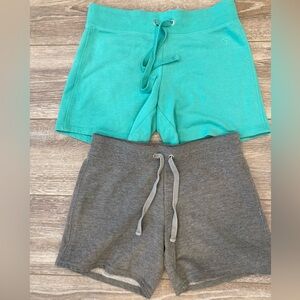 Justice Turquoise & Gray Drawstring Lounge Shorts